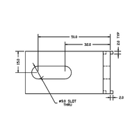 41-430-3 MODULAR SOLUTIONS ALUMINUM BRACKET 30 SERIES GUARD UNIT FIXING ANGLE 19 W/HARDWARE
